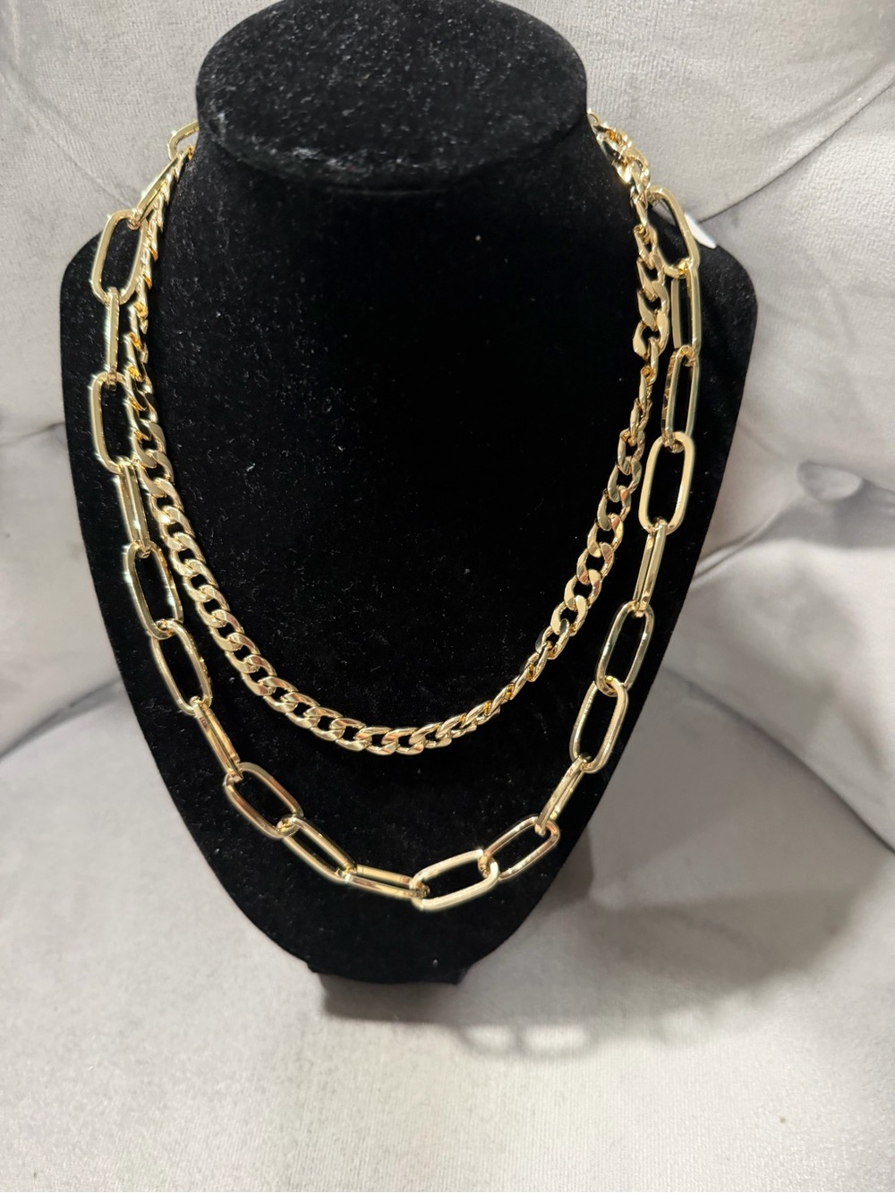 Double-Layer Gold Link Necklace for Women
